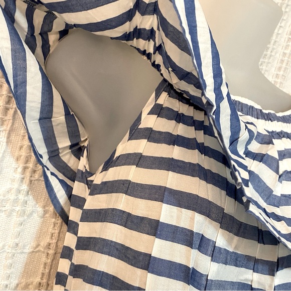 NWT Forever 21 Blue and White Striped Off-the-Shoulder Dress, Size Small - Picture 5 of 5